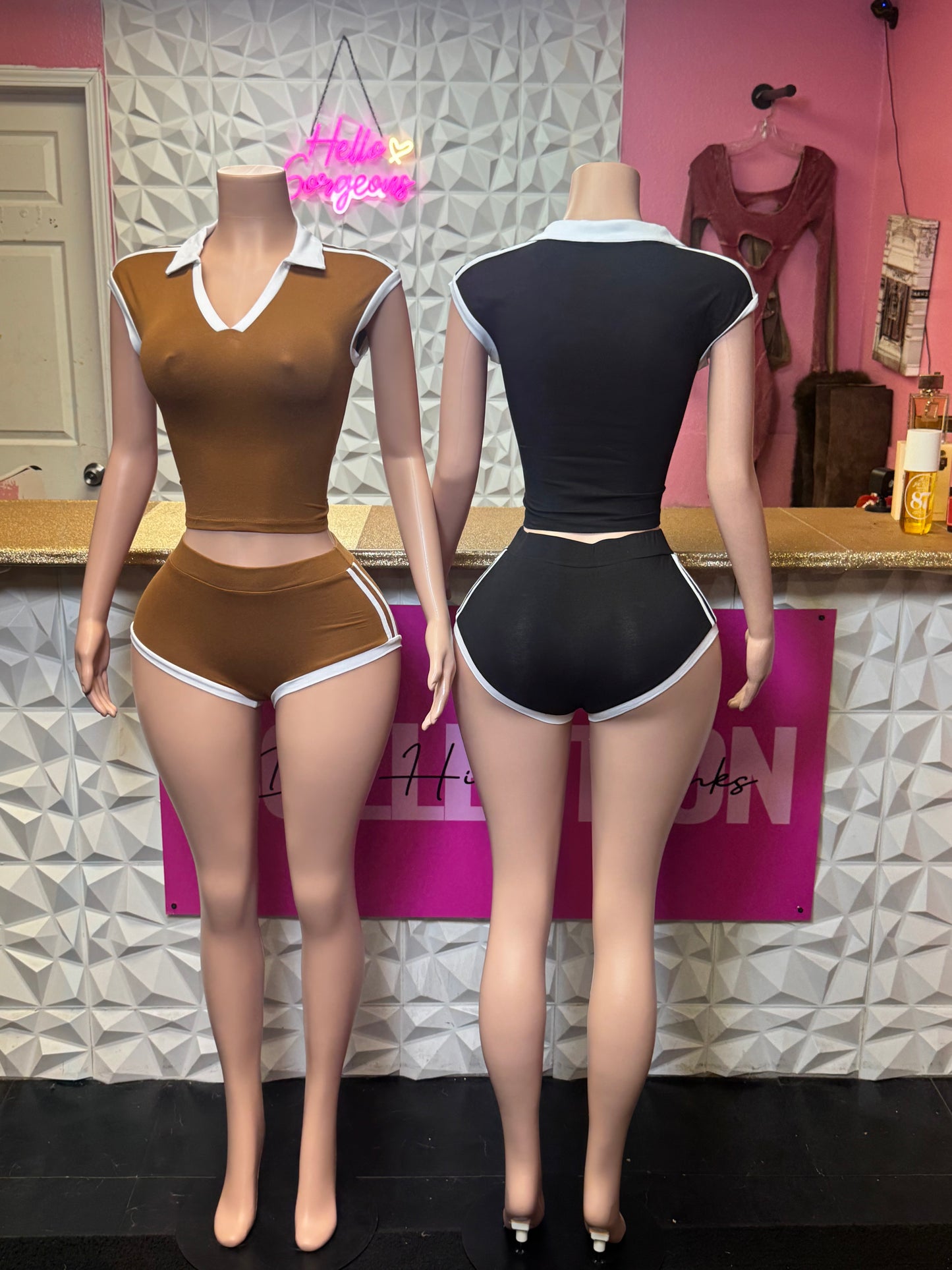 Winning Streak Short Set ( Black / Brown)