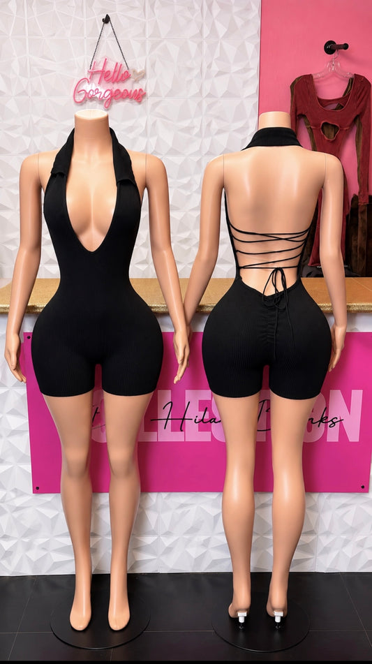 Back For More Romper ( Black )