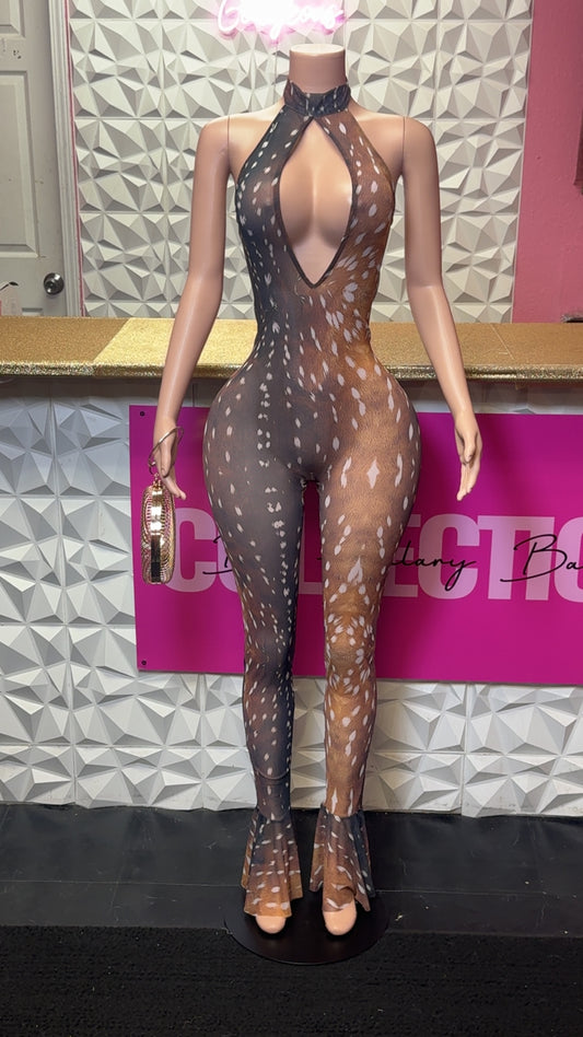 Doe Me Right Jumpsuit ( Print)