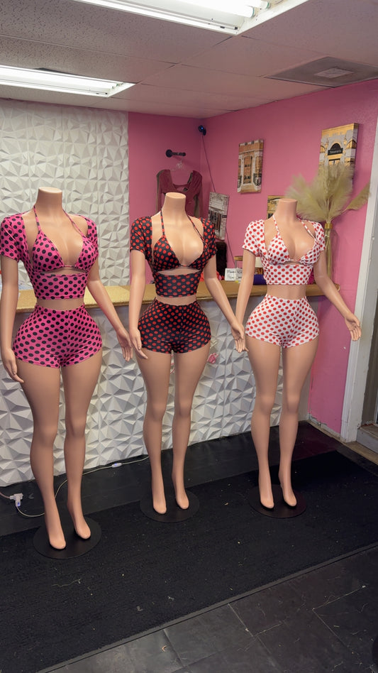 Women’s Polka dot 3 piece matching set